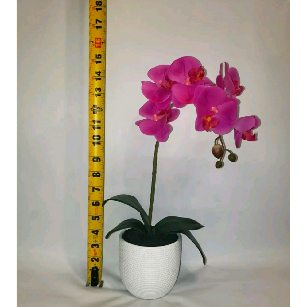Potted Purple Orchid Phalaenopsis Real Touch Floral Arrangement Display Huge 30"
